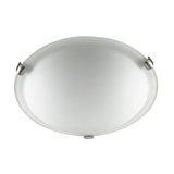 Malibu Flush Mount by Russell Lighting: Sleek Brushed Chrome Design for Modern Spaces