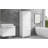61" Tall Freestanding Bathroom Storage Cabinet With 2 Drawers And Adjustable Shelves, Linen Tower In White-1185221823