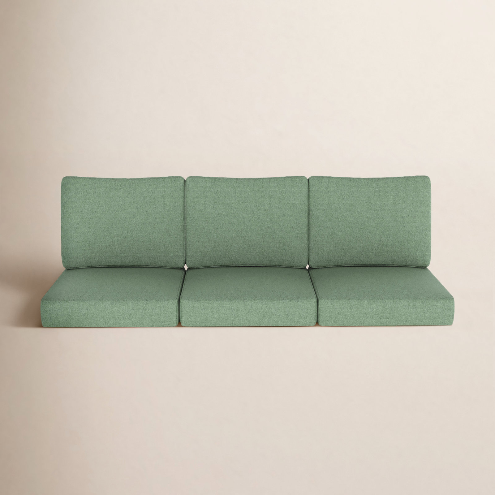 24" Sunbrella® Sofa Seat and Back Cushion, Sunbrella Bliss Aloe