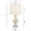 Ensemble de lampe de chevet blanche 26 po Berrada