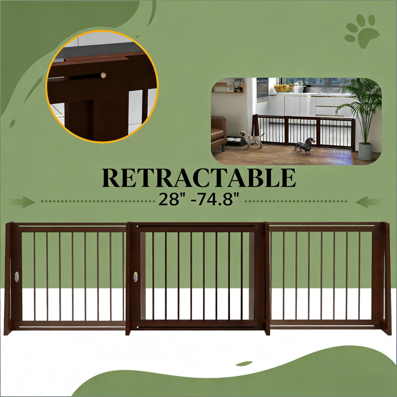 Barrière en bois pour animaux, barrière pour animaux autoportante