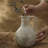 Retro Handmade Ceramic Vase 8.1in Tabletop Decorative Flower Pot