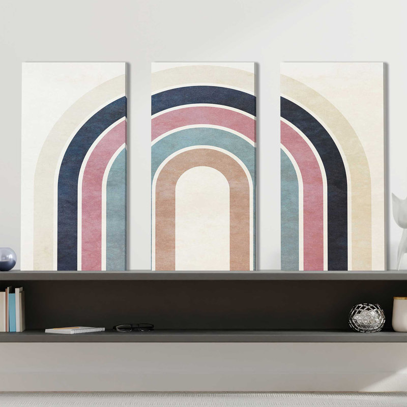 «Over The Rainbow», reproduction sur toile 3 pièces, L 36 po x H 24 po