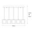 Lustre scandinave noir, 33,5 po x 44,5 po | Corps en fer durable, hauteur réglable | 5 x douilles E27, 40 W maximum | Élégant luminaire pour décoration intérieure moderne, design élégant et fonctionnel