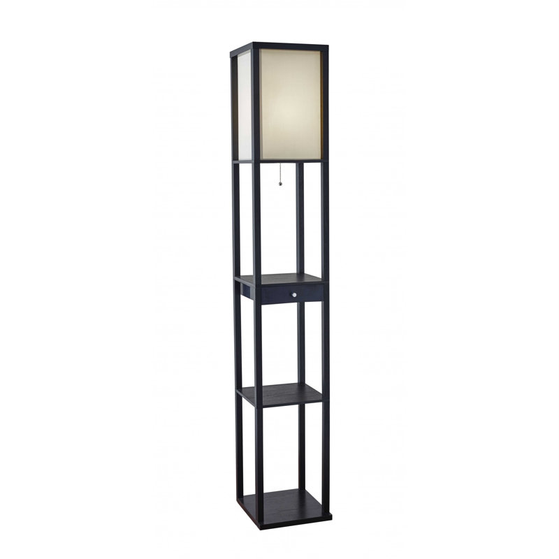 Helper 62.5'' Black Column Floor Lamp