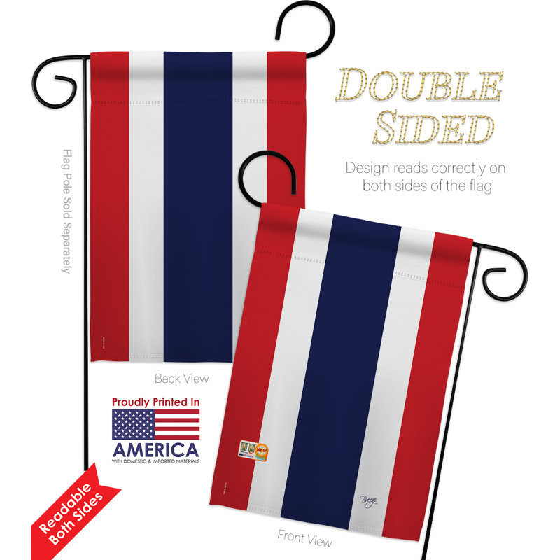 Double Sided 18.5'' H x 13'' W Polyester Flag Set