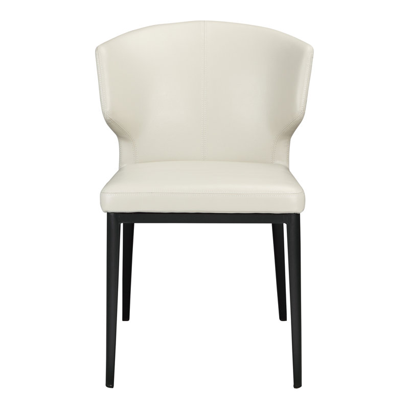 Nakia Upholstered Dining Chair, Beige Faux Leather