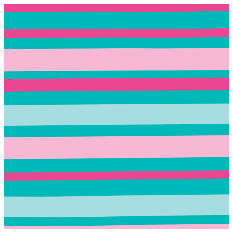Pink Teal Stripes Quilted Bedspread All Sizes, Queen