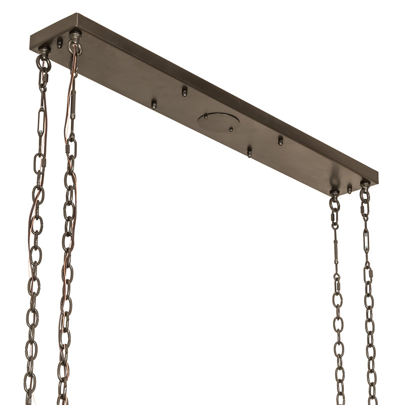 60" Long Steamboat 3 Light Pot Rack