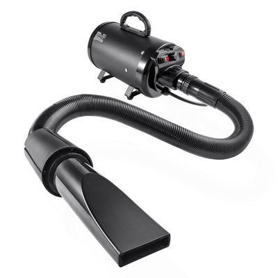 Dog Dryer, 2800W/4.3HP Dog Blow Dryer, Pet Grooming Dryer With Adjustable Speed And Temperature Control, Pet Hair Dryer With 4 Nozzles And Extendable Hose, Black