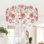 Lustre en cristal rose 5 lumières moderne et romantique
