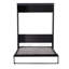 Lit double en gris - comprend une garde-robe, des tiroirs et un design pliable avec un espace de rangement gris-563546935