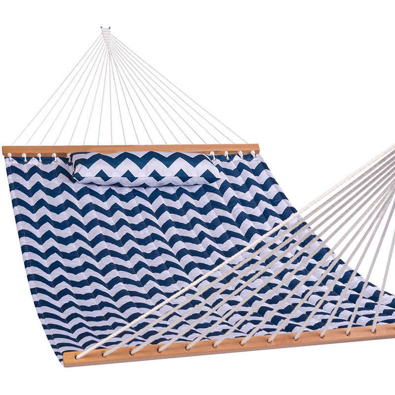 Hamac à barre d'écartement double, Chevron bleu