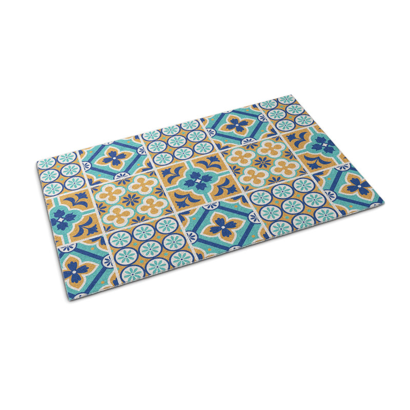 Non-Slip Geometric Outdoor Doormat
