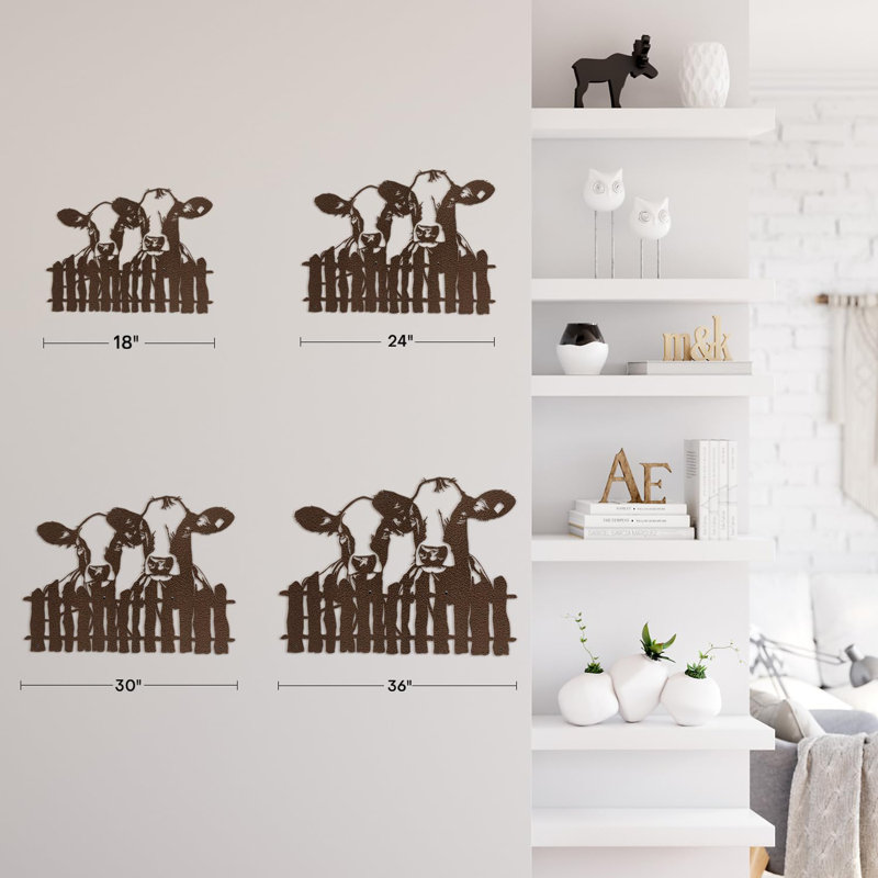 Wall Decor Metal, 16" H x 24" W x 0.05" D, Bronze