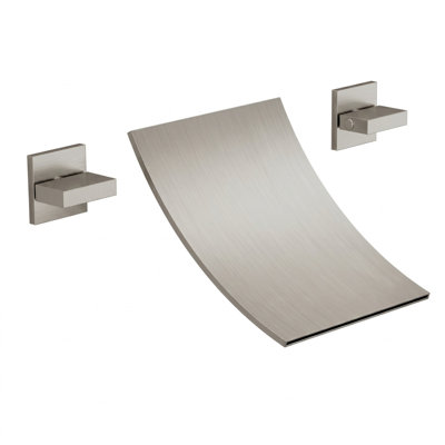 2 Handle Wall Mount Waterfall Bathroom Roman Tub Faucet