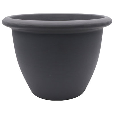 The  Sevilla Self-Watering Pot with Internal Disk 16 Inch, Warm Gray