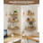 Rustic Corner Floating Shelves Set of 3, Torched Pine Wood Wall-Mounted Bookshelf with Rounded Edges, Raised Back, Cable Hole,  Display Shelf for Bathroom, Kitchen, Bedroom, Living Room