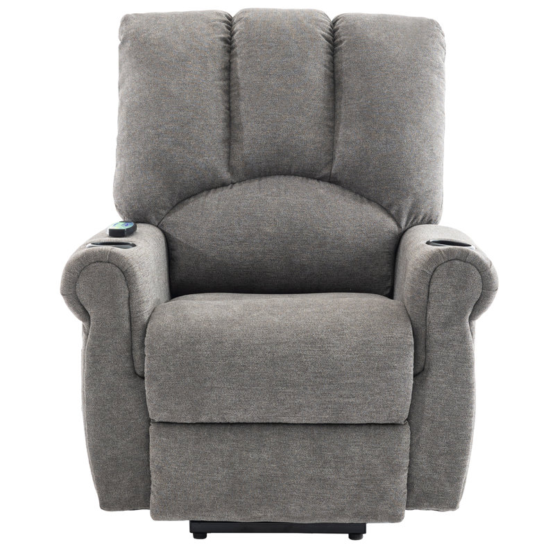 Babsi 91cm Wide Lift Assist Standard Recliner with Massager, Grey