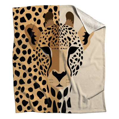 Cheetah Illustration Art Blankets
