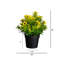 8 po Marguerite artificielle en pot noir - ensemble de 3