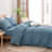 BESTOUCH Duvet Cover Set 100% Washed Cotton Linen Feel Lightweight-115115461-114986034