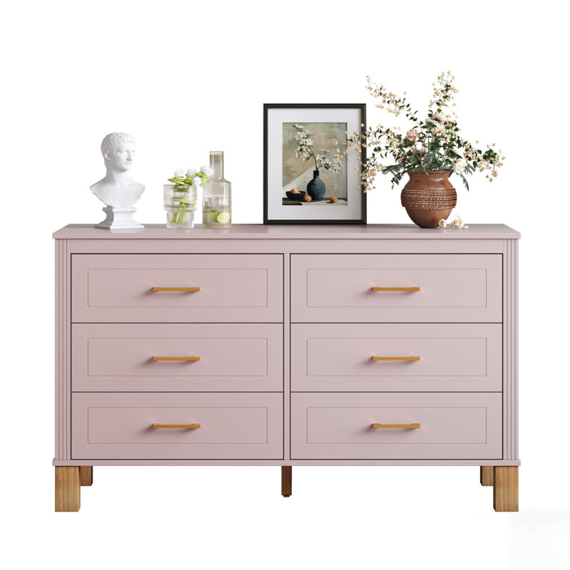 Wooden Entryway Table with Pre-Installed, Pink