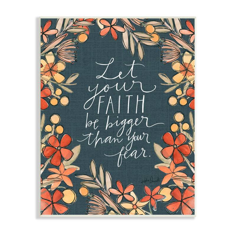 Faith Over Fear, H 15 po x l 10 po x P 0,5 po