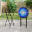 Round Metal Folding Outdoor Side Table , 35.5cm W 35.5cm D