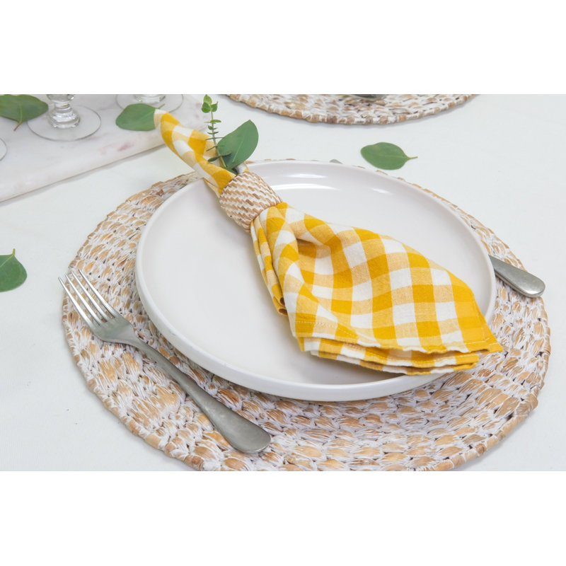 Alessandro Linen Square Napkins, Sky