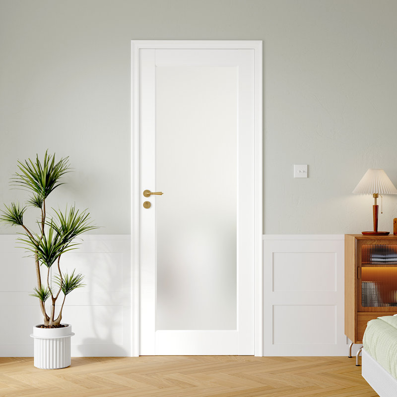 Porte de garde-manger en verre givré blanc 1-Lite, 30 po x 80 po