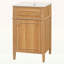 Meuble-lavabo en bois avec lavabo, pieds en bois, tablette réglable, tiroir inclinable