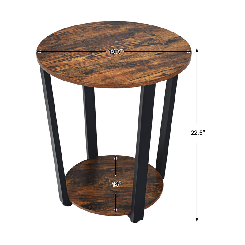 Table de bout Harth, Brun
