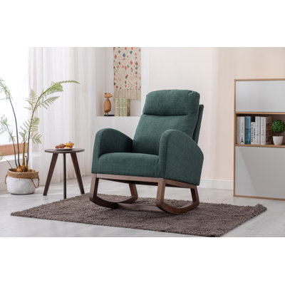 Nursery Rocking Accent Chair With High Back For Living Room Bedroom