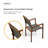 Carlo Extendable 8 - Person Outdoor Dining Set,  Brushed Wooden Painted