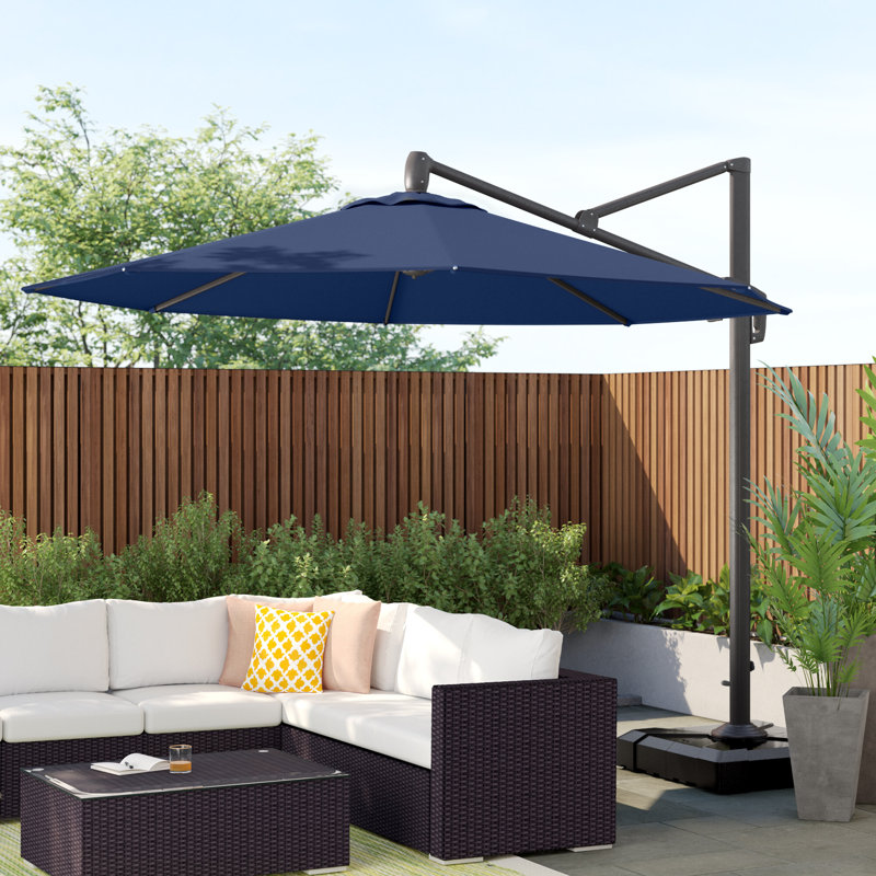 Parasol en porte-à-faux 10 pi Cassidey, Toile bleu marine Sunbrella®