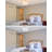Semi Flush Mount Ceiling Light 12.2In Ceiling Light Fixture With Pleated Shade 2-Light Modern Drum Light Fixture White Shade & Bronze Finish