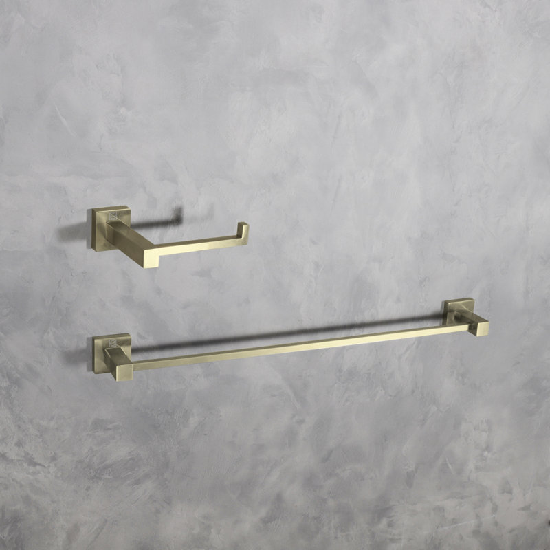 Isla 2 - Piece Bathroom Hardware Set, Brushed Gold