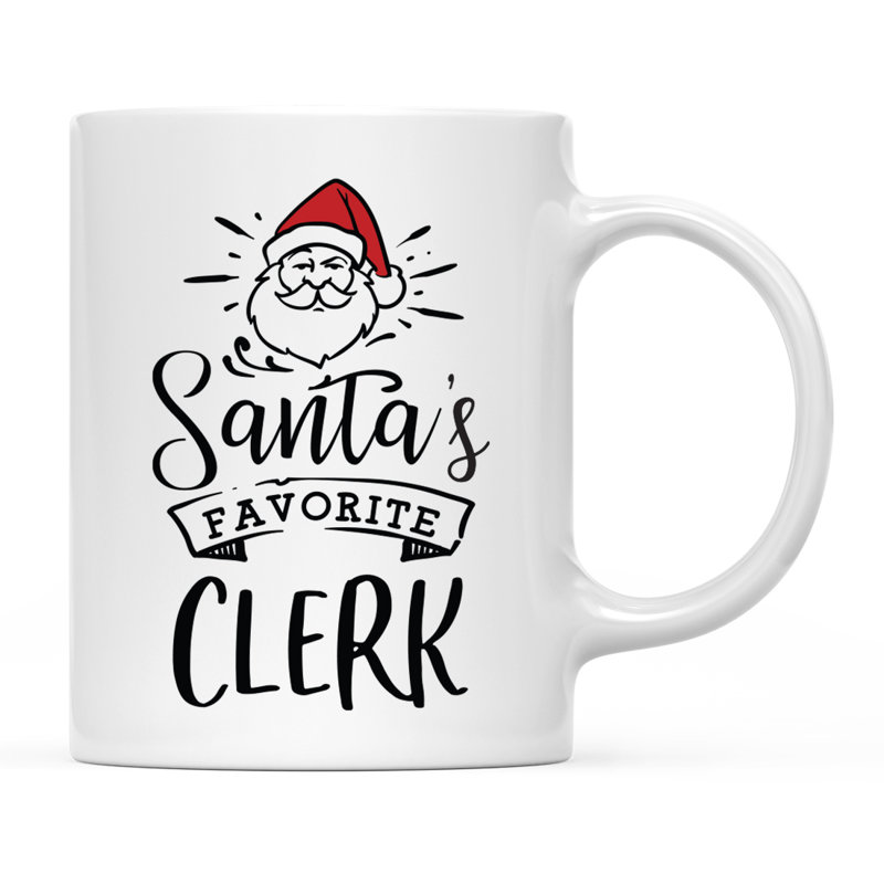 Grande tasse à café Tuileries, « Santa's Favorite Clerk »