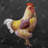 Beautiful rooster 2 - Rustic Kitchen Round Outdoor Rug