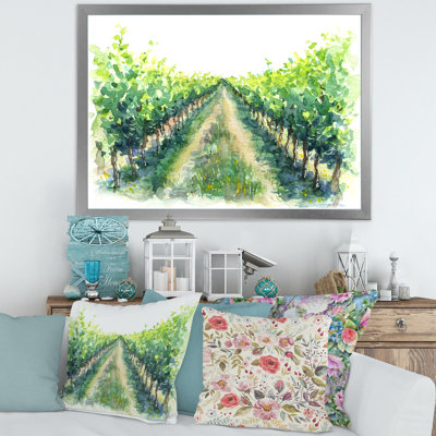 Scène de campagne - Vineyard Road - peinture sur toile