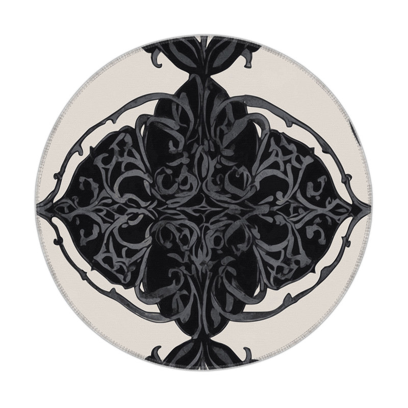 Shadow Crown Indoor And Outdoor Area Rug, Round 5'