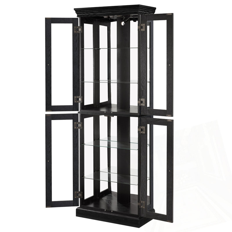 Vitrine avec portes en verre trempé