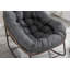 Chaise berçante intérieure / extérieure en osier avec coussin touffeté-133651946