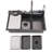 30" Honeycomb Black Stainless Steel Smart Kitchen Workstation Sink with Pull-Down Faucet & Accessories