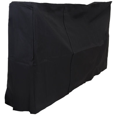Genevieve Black Solid Firewood Log Rack Cover with PVC Backing - 6'