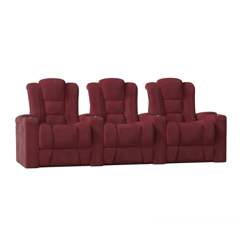 Sièges de rangée de cinéma (rangée de 3), Sangria Smartsuede