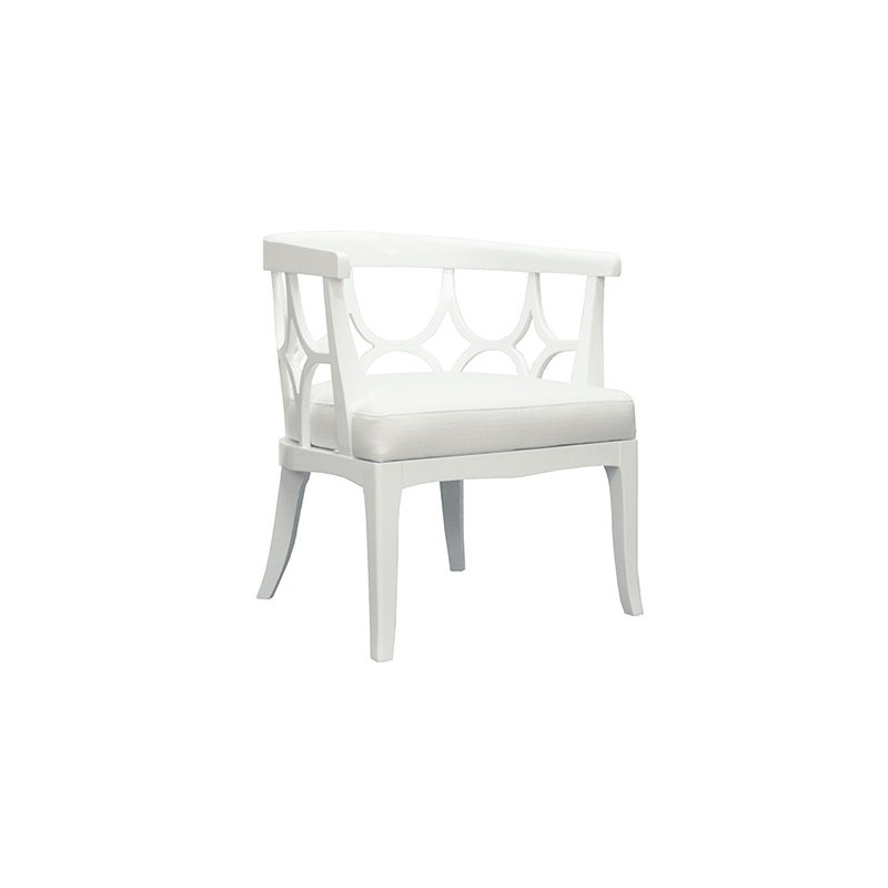 Barrel Chair, White