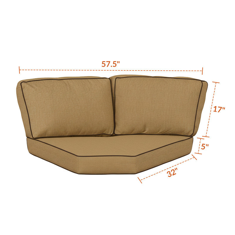 Coussin de remplacement d'extérieur 45 degrés Sunbrella