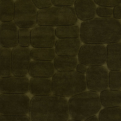 Tapis vert en laine touffeté à la main Aelin